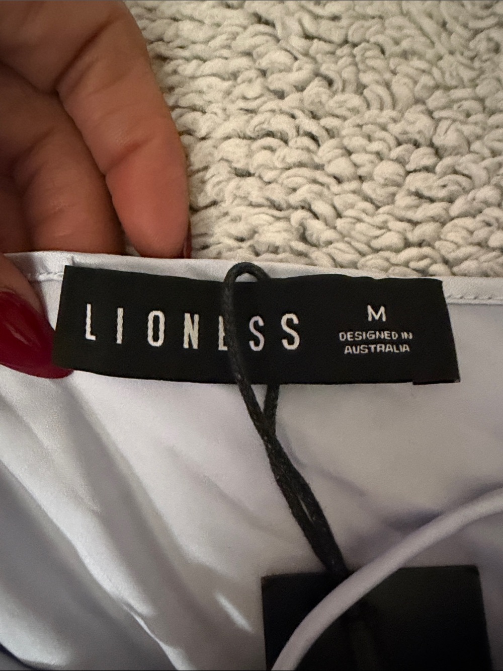 Lioness PALE BLUE* Mariah Satin Tie-Front top SOLD OUT!! - Picture 8 of 8